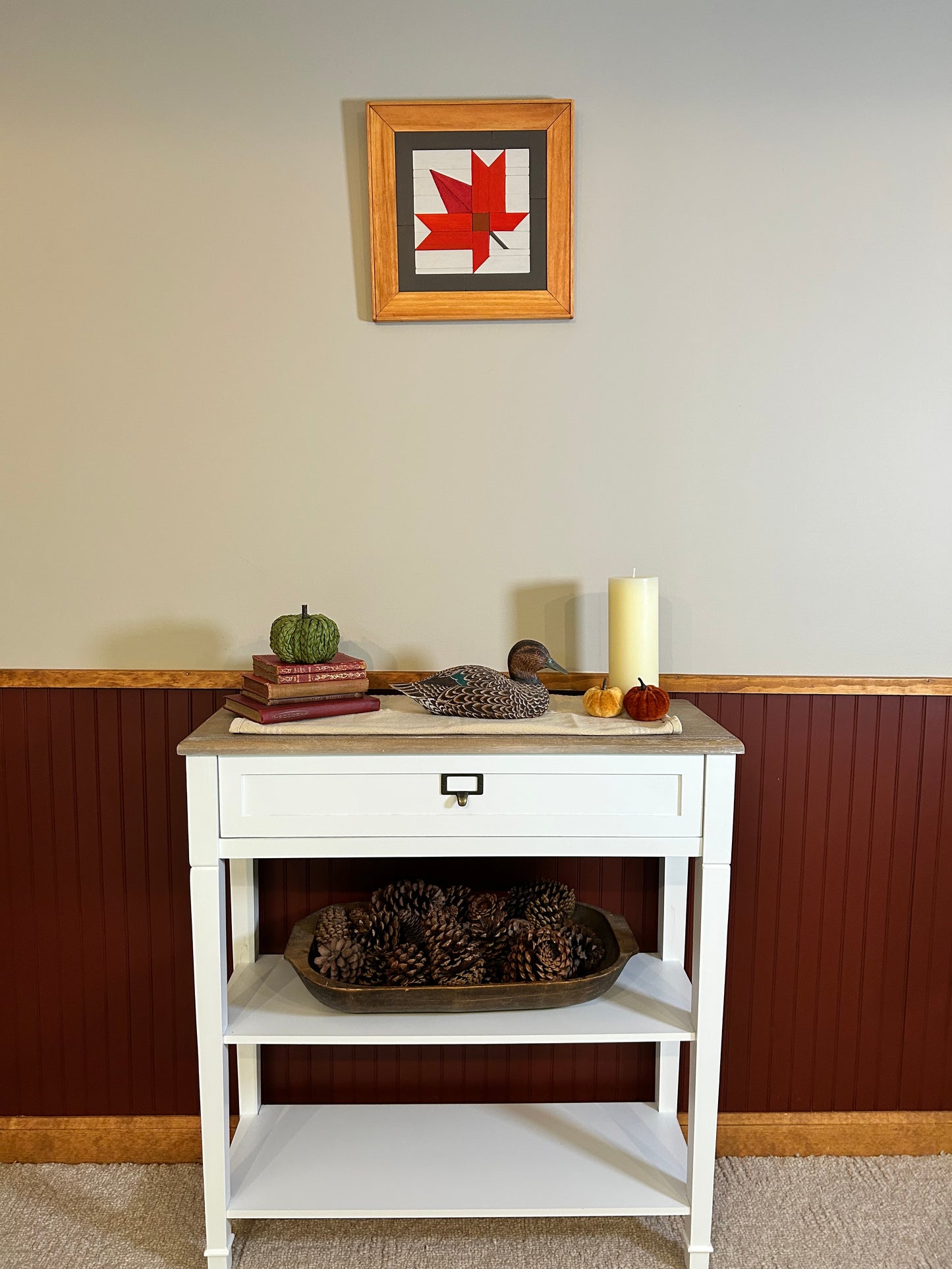 Autumn Maple Leaf Barn Quilt | Handmade Wood Fall Wall Decor