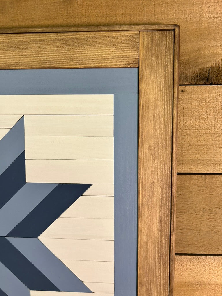 Eight-Point Star Barn Quilt – Handmade Wooden Star Wall Art
