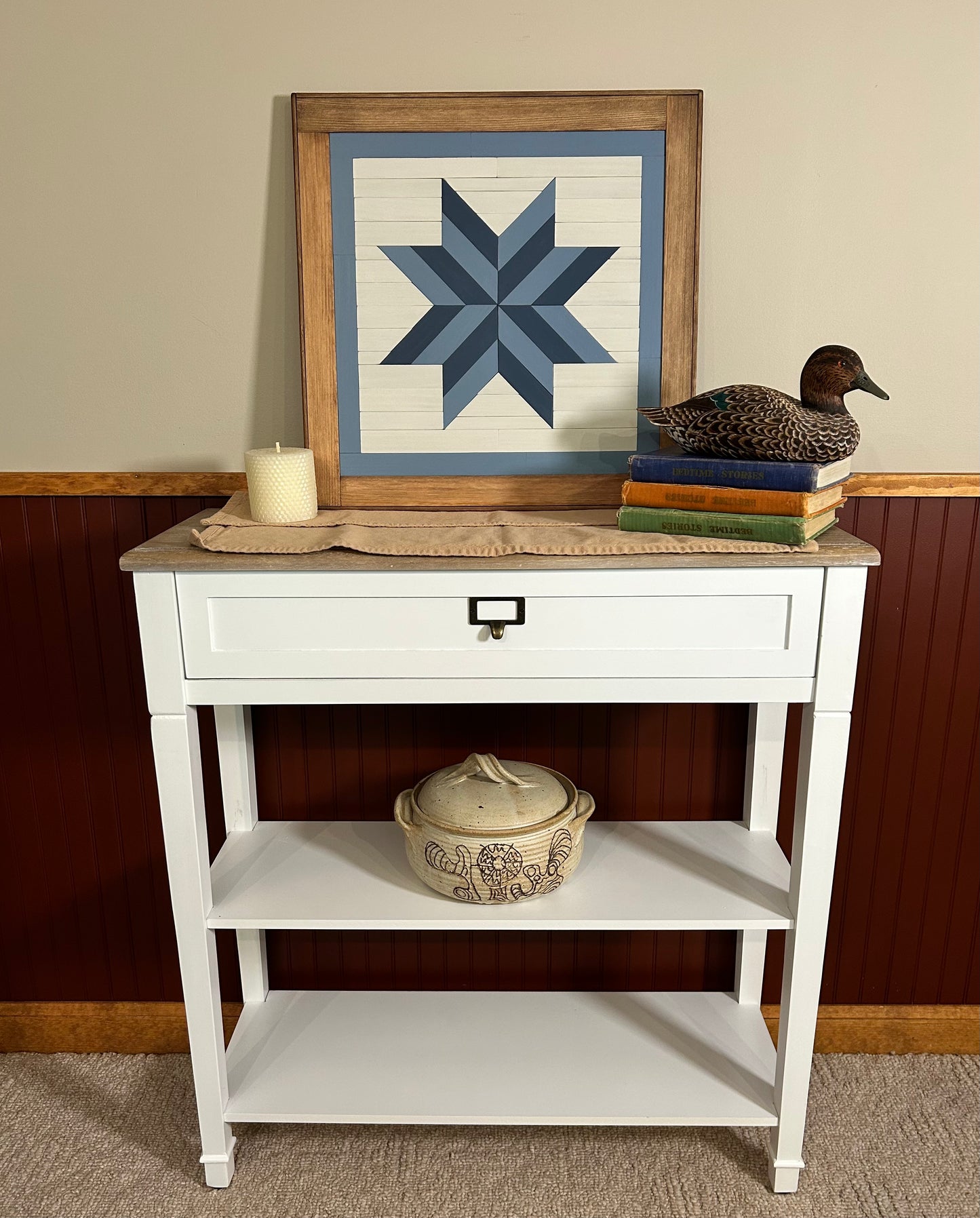 Eight-Point Star Barn Quilt – Handmade Wooden Star Wall Art
