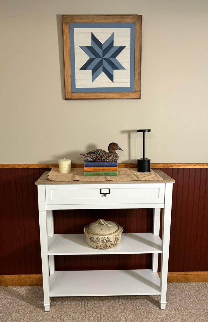 Eight-Point Star Barn Quilt – Handmade Wooden Star Wall Art