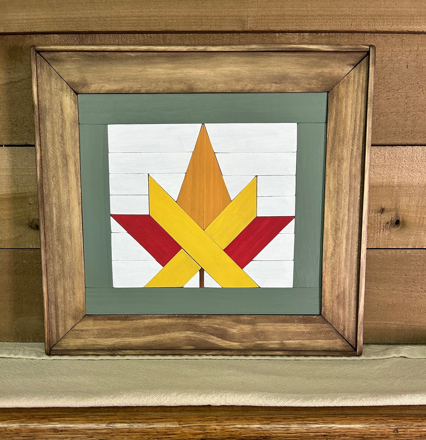 Autumn Maple Leaf Barn Quilt | Handmade Wood Fall Wall Decor