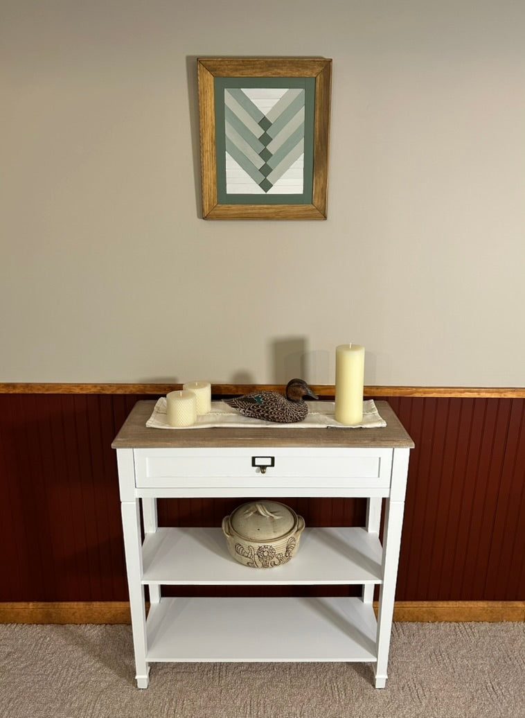 Sage Green Chevron Barn Quilt | Handmade Wooden Farmhouse Wall Art