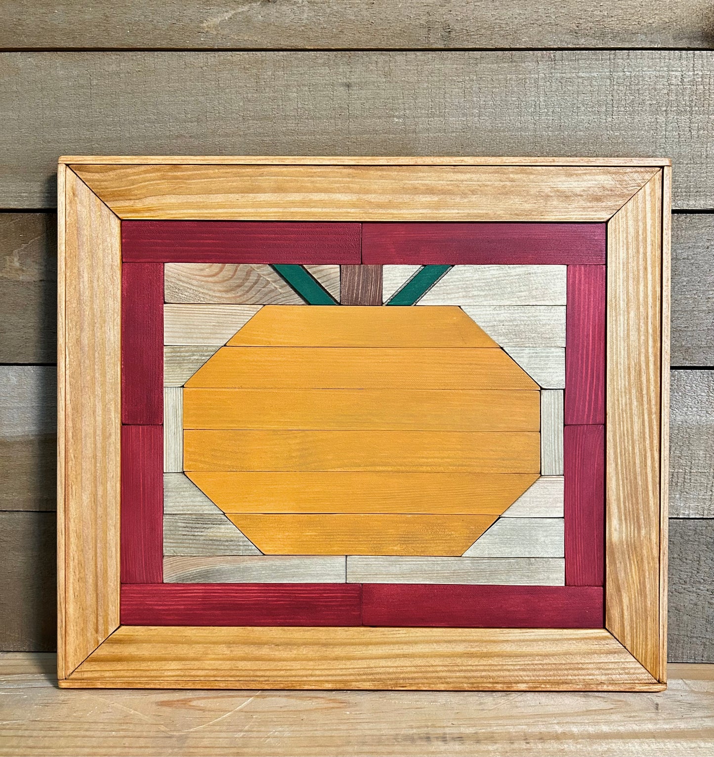 Pumpkin Barn Quilt | Handmade Wood Farmhouse Fall Wall Art
