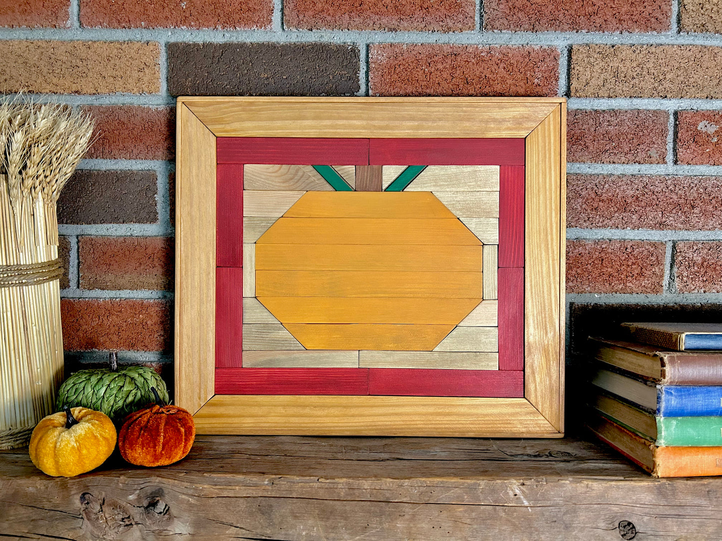 Pumpkin Barn Quilt | Handmade Wood Farmhouse Fall Wall Art