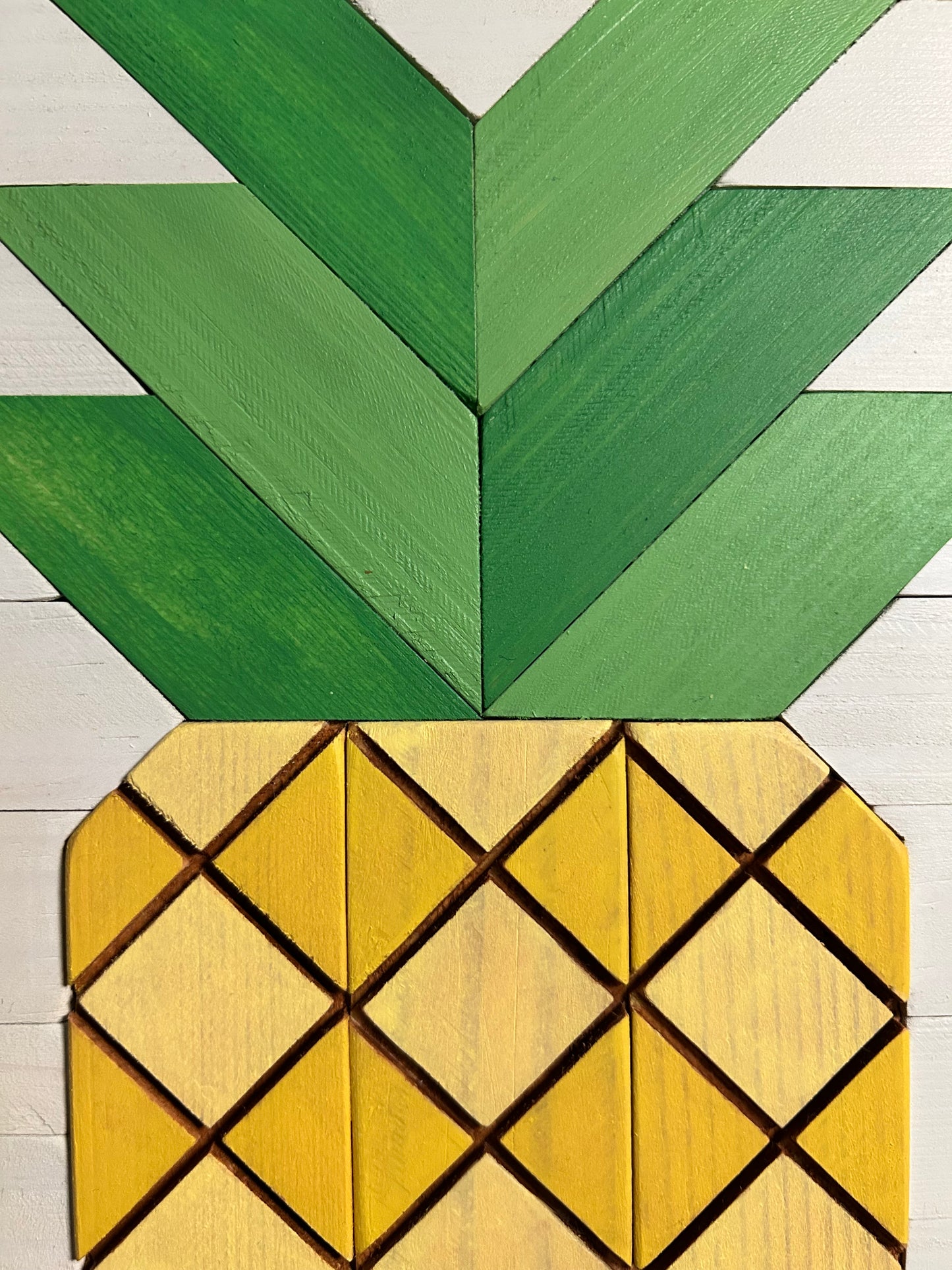 Pineapple Barn Quilt | Handmade Wood Farmhouse Welcome Wall Art