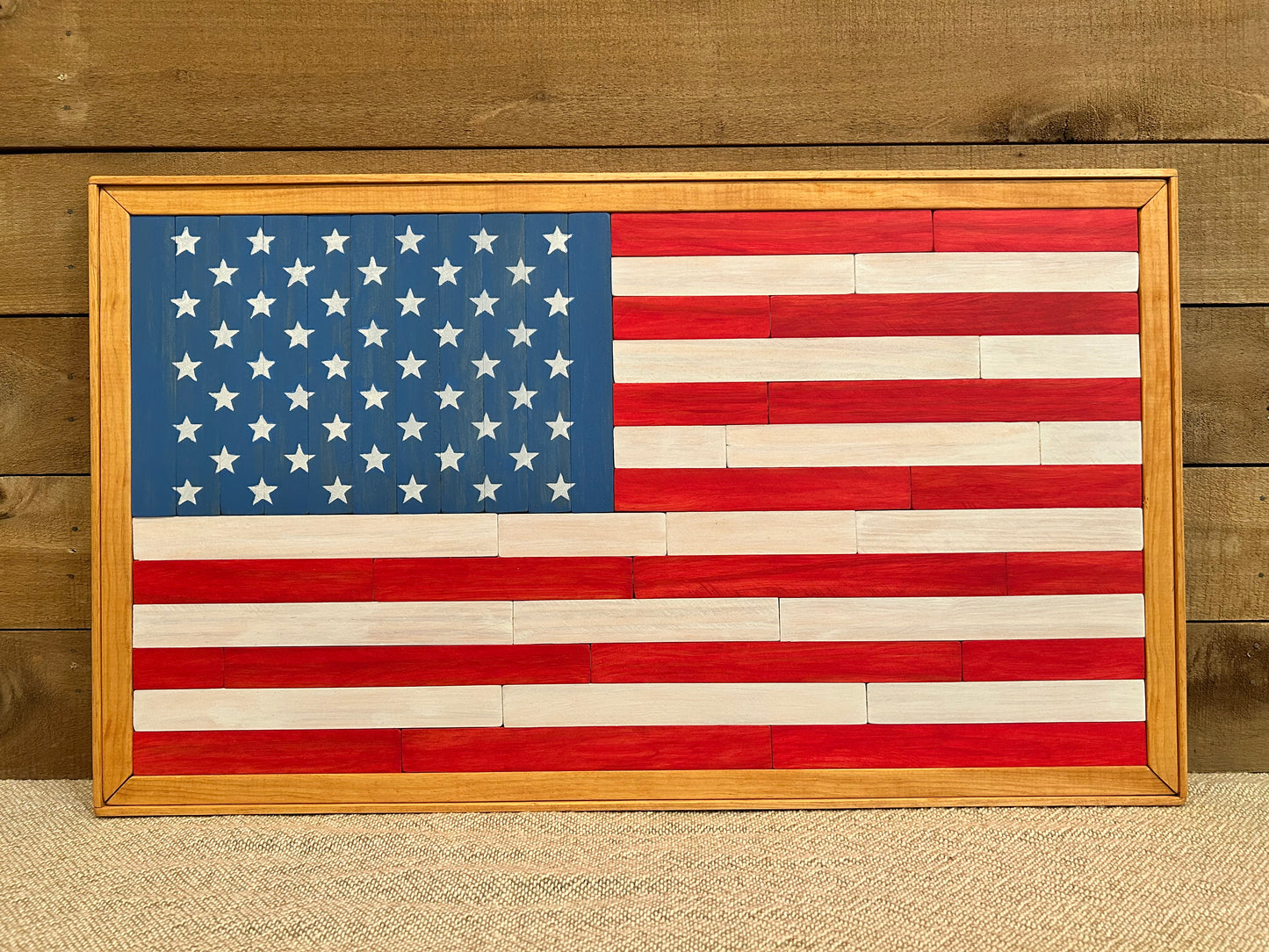American Flag Barn Quilt | Handmade Patriotic Wood Wall Art