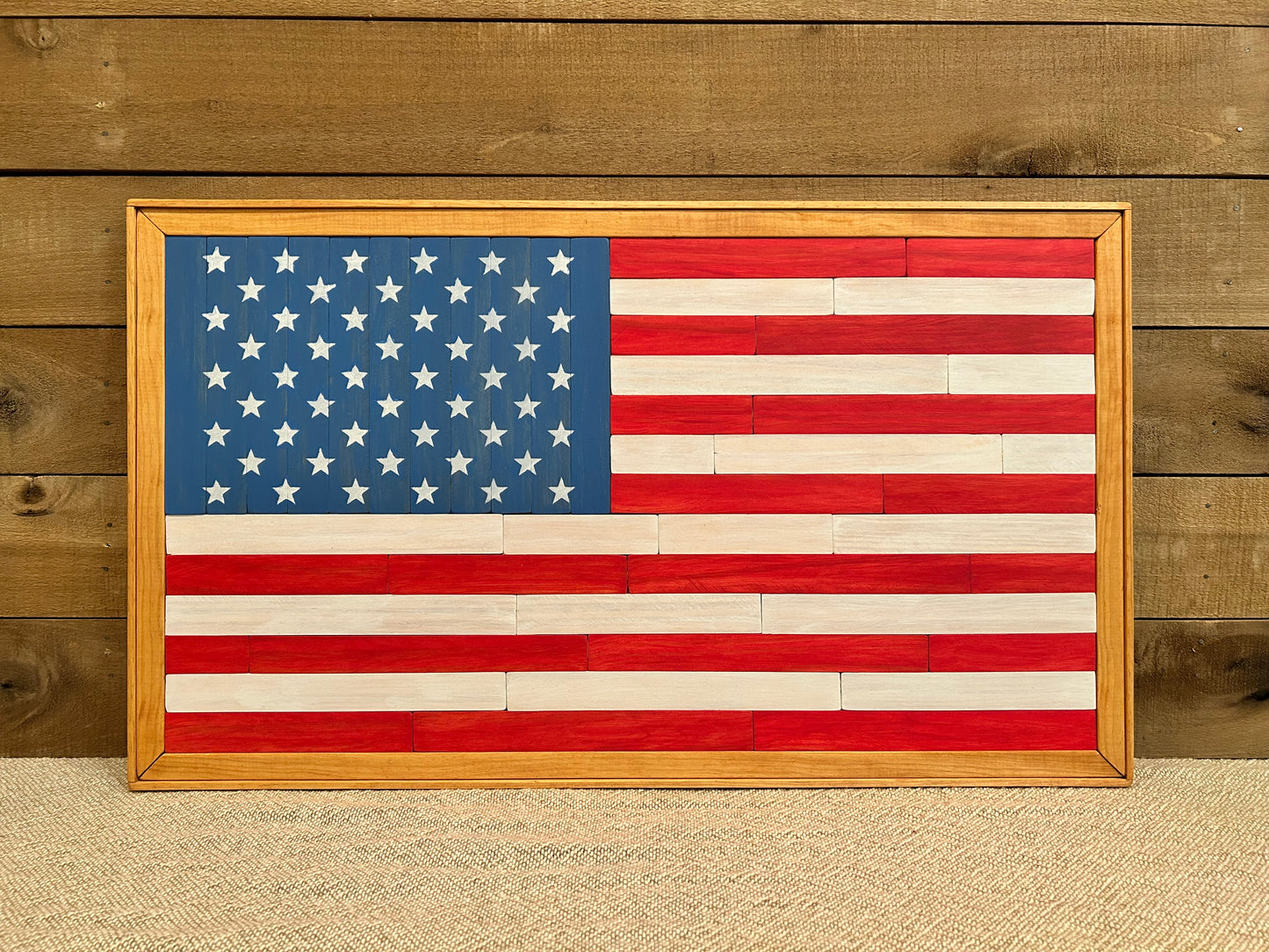 American Flag Barn Quilt | Handmade Patriotic Wood Wall Art
