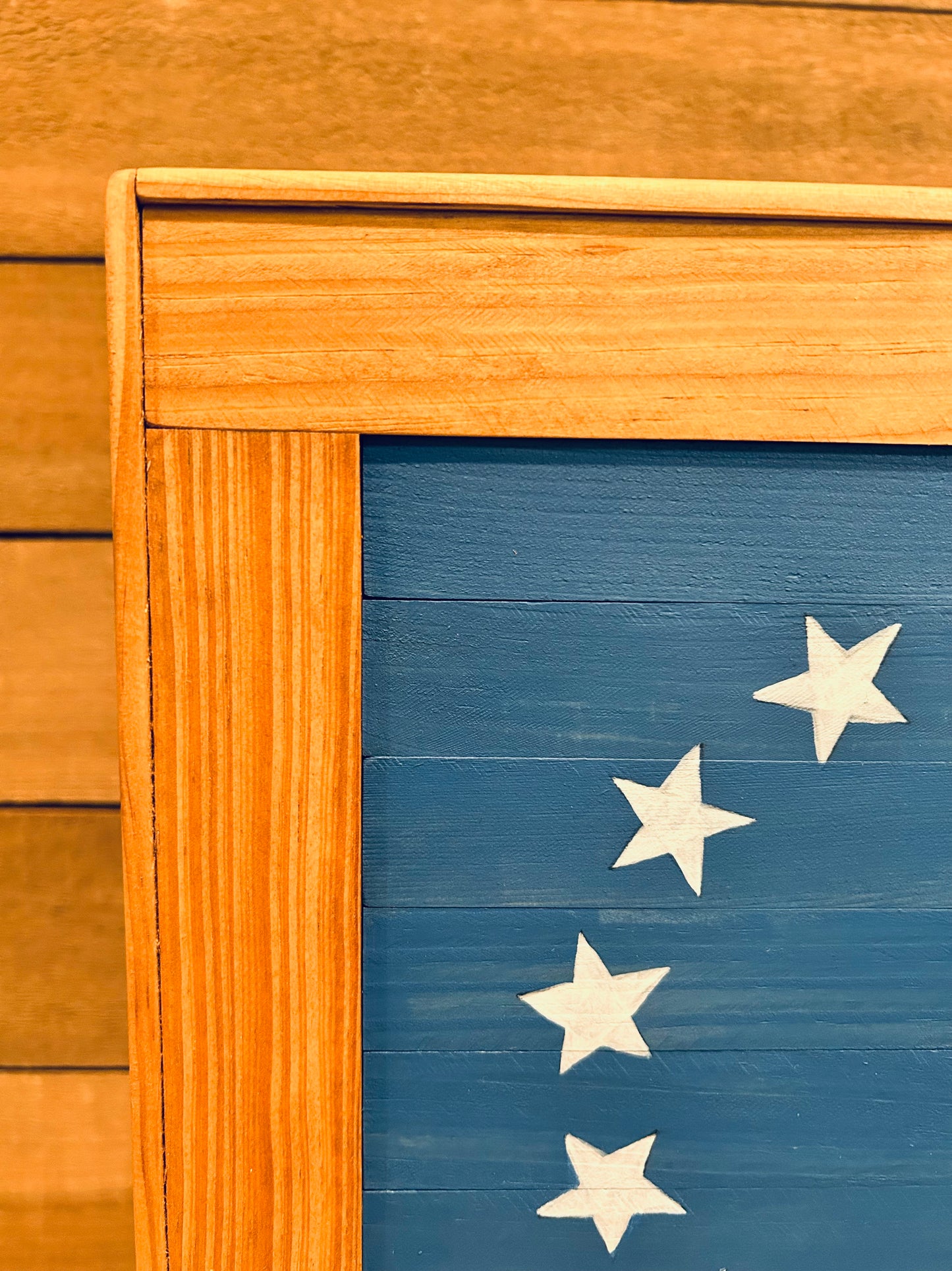 Betsy Ross Flag Barn Quilt | Handmade Patriotic Wood Wall Art