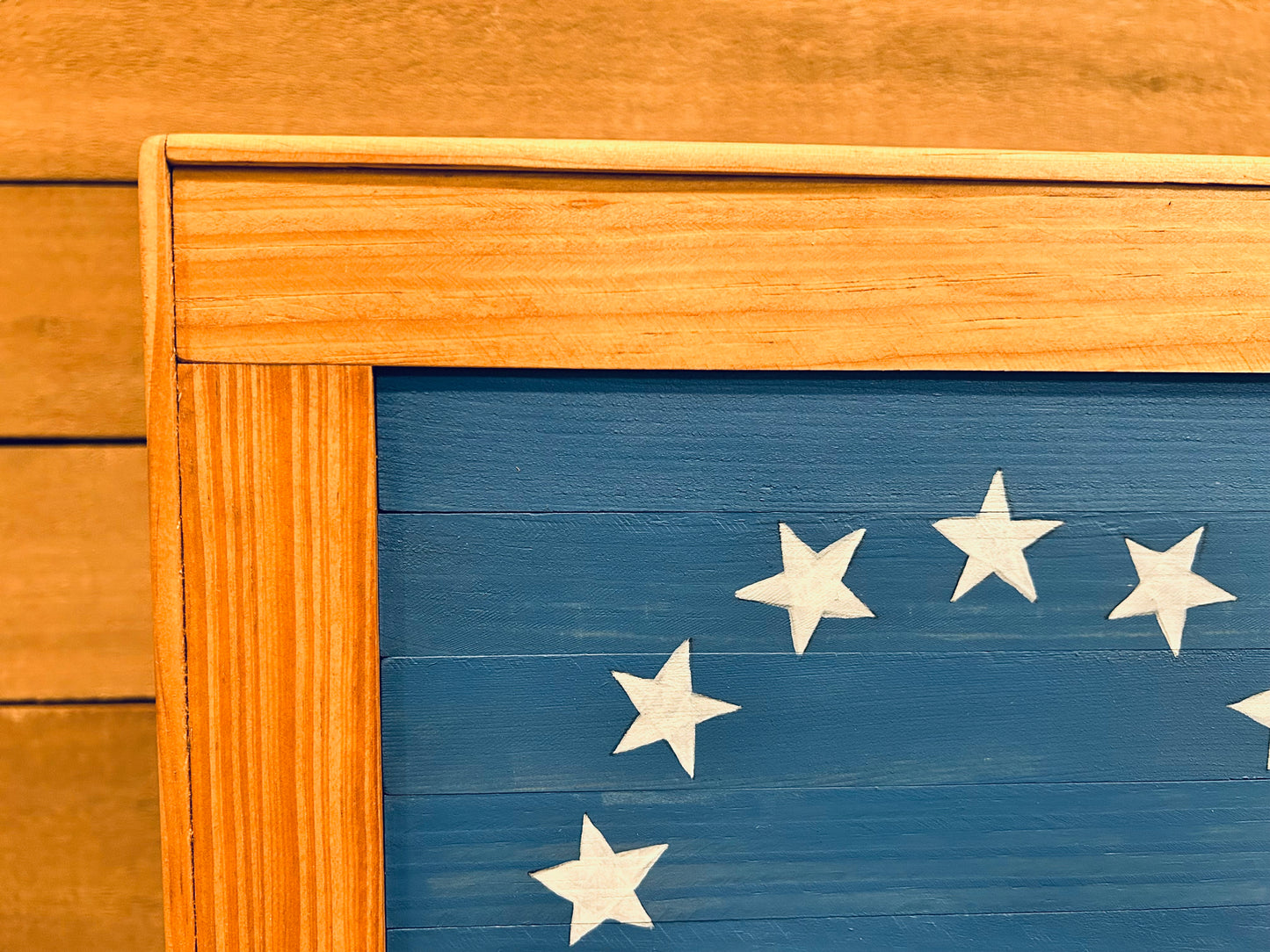 Betsy Ross Flag Barn Quilt | Handmade Patriotic Wood Wall Art
