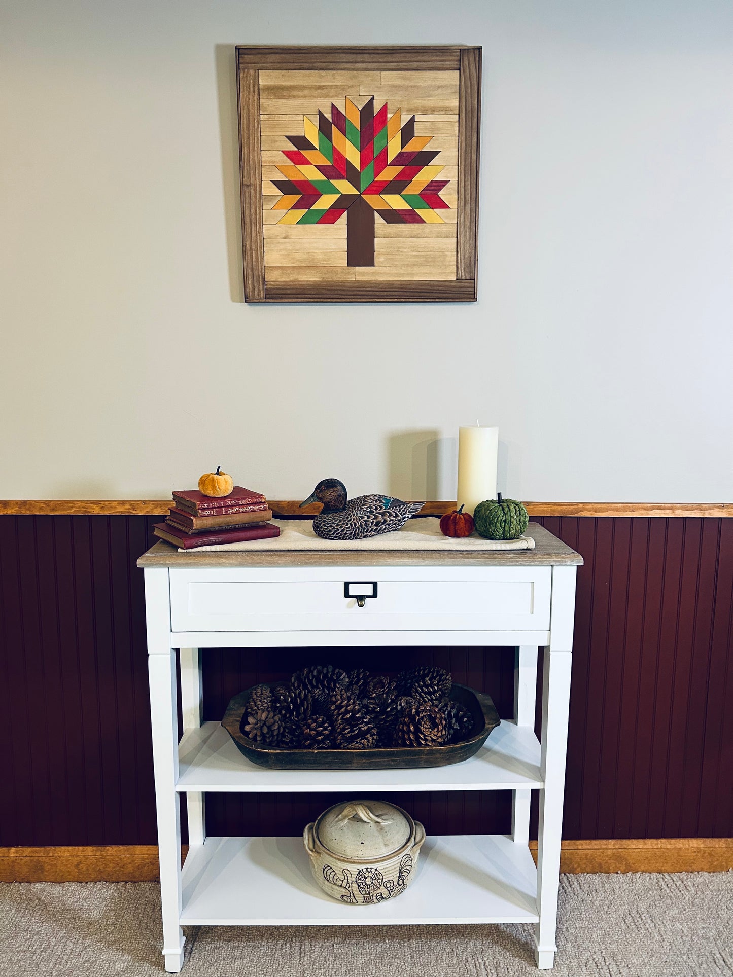 Tree of Life Barn Quilt | Handmade Autumn Wood Farmhouse Wall Art