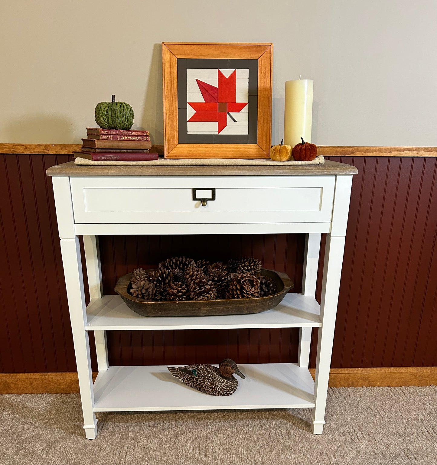 Autumn Maple Leaf Barn Quilt | Handmade Wood Fall Wall Decor