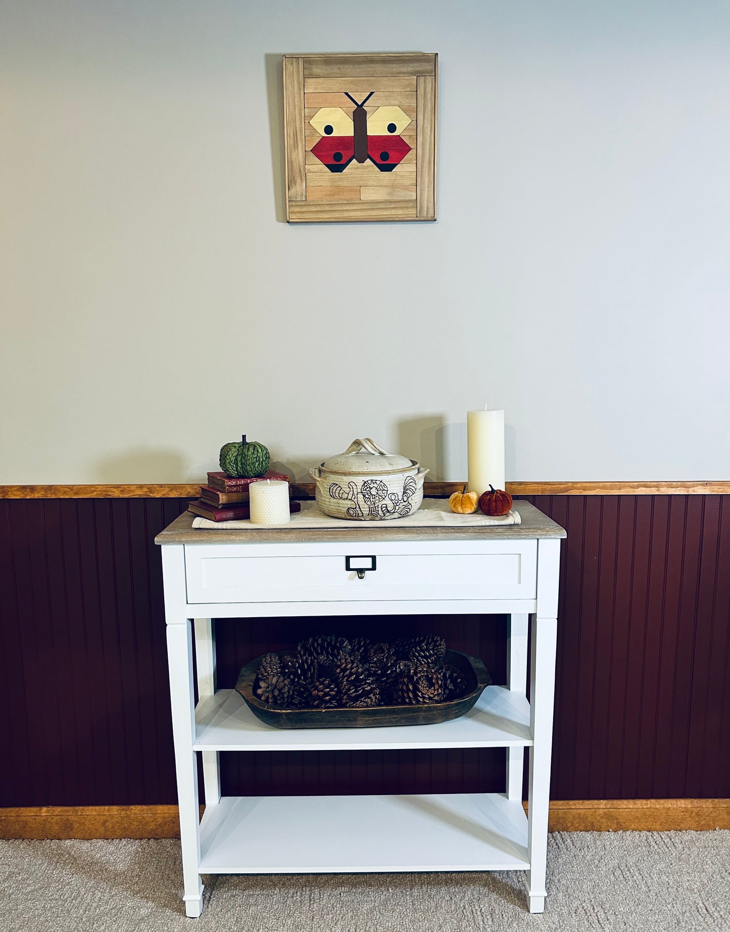 Handmade Butterfly Barn Quilt | Rustic Farmhouse Wood Wall Art
