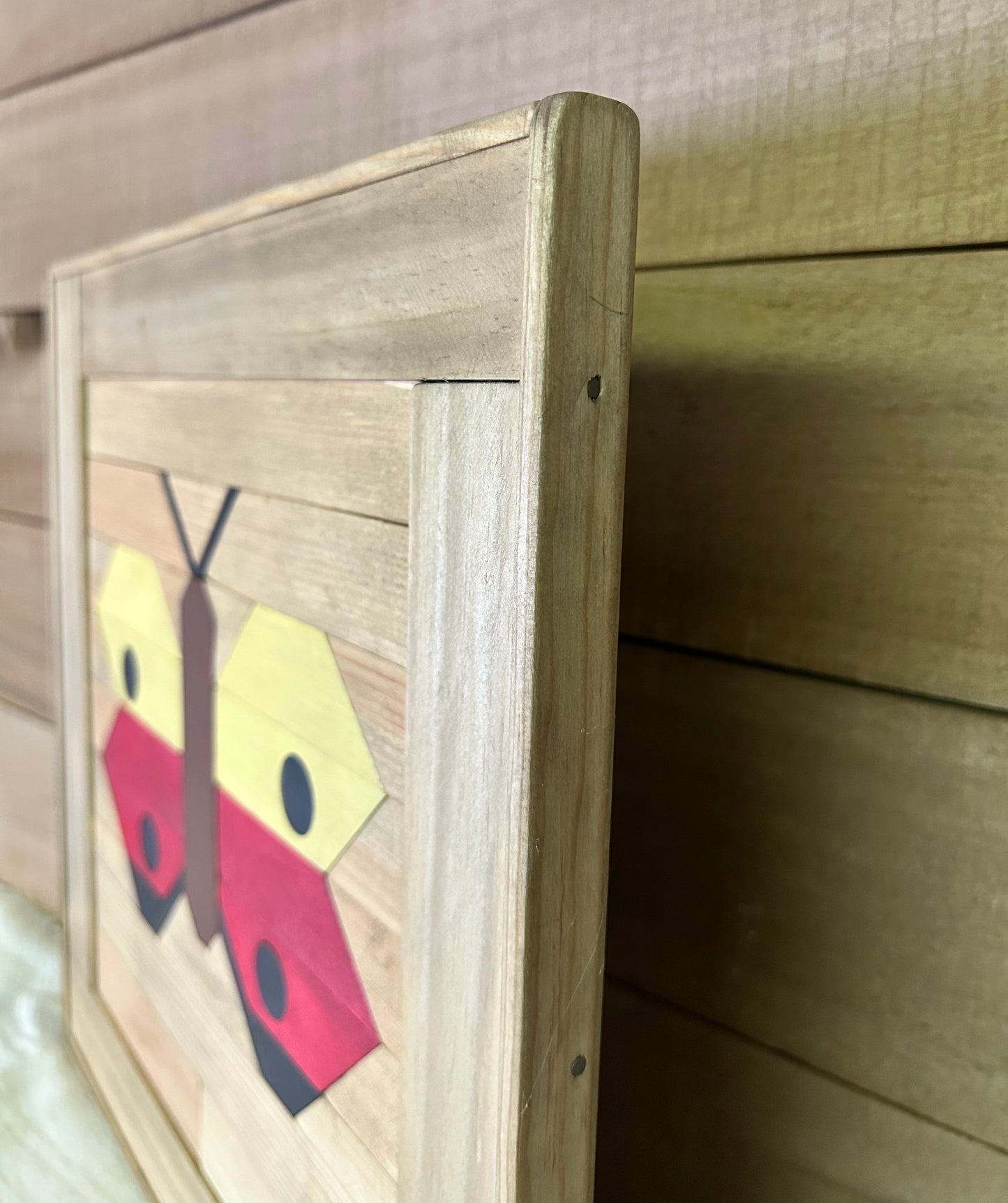 Handmade Butterfly Barn Quilt | Rustic Farmhouse Wood Wall Art