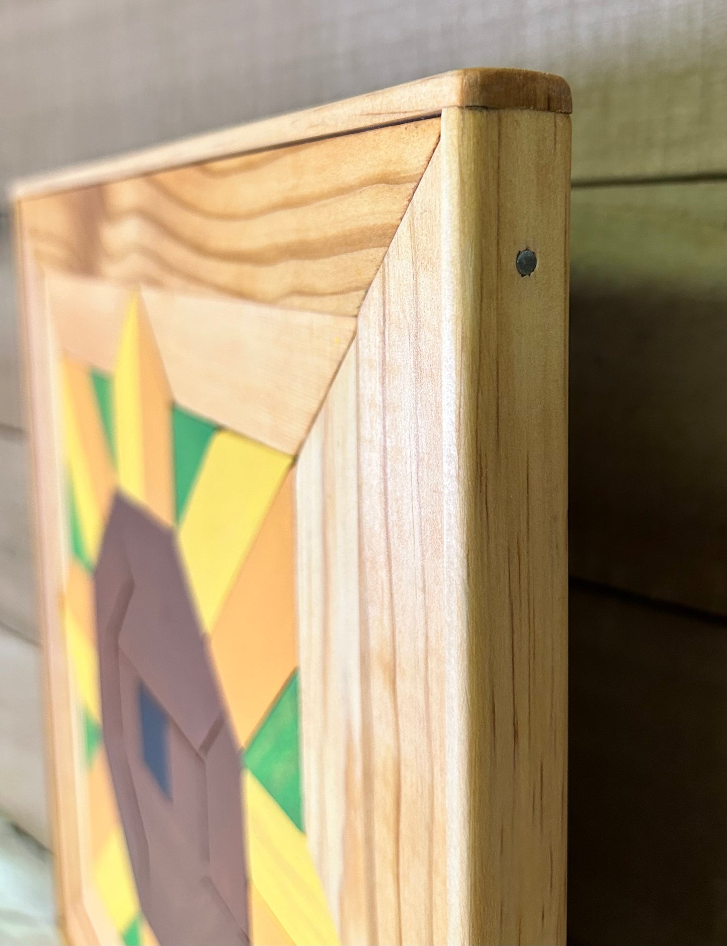 Handcrafted Sunflower Barn Quilt | Wooden Farmhouse Wall Art