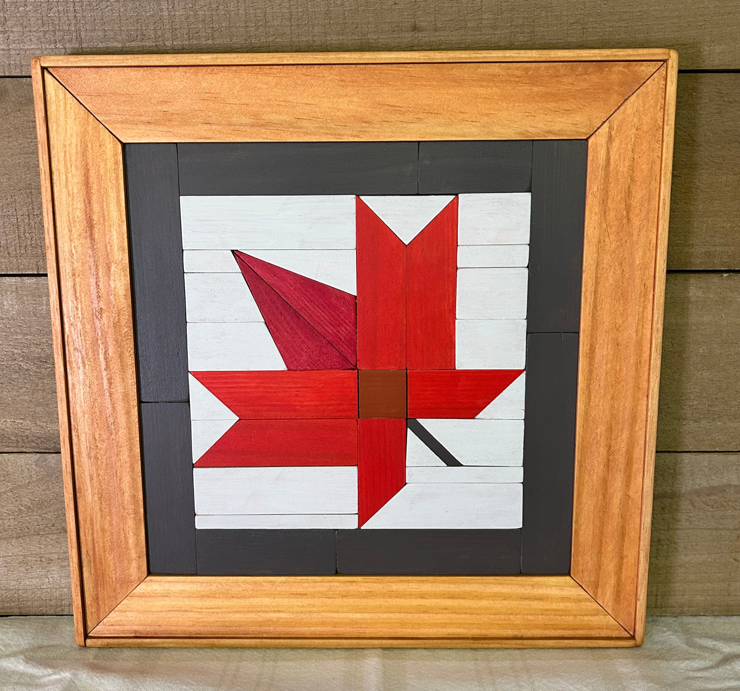 Autumn Maple Leaf Barn Quilt | Handmade Wood Fall Wall Decor