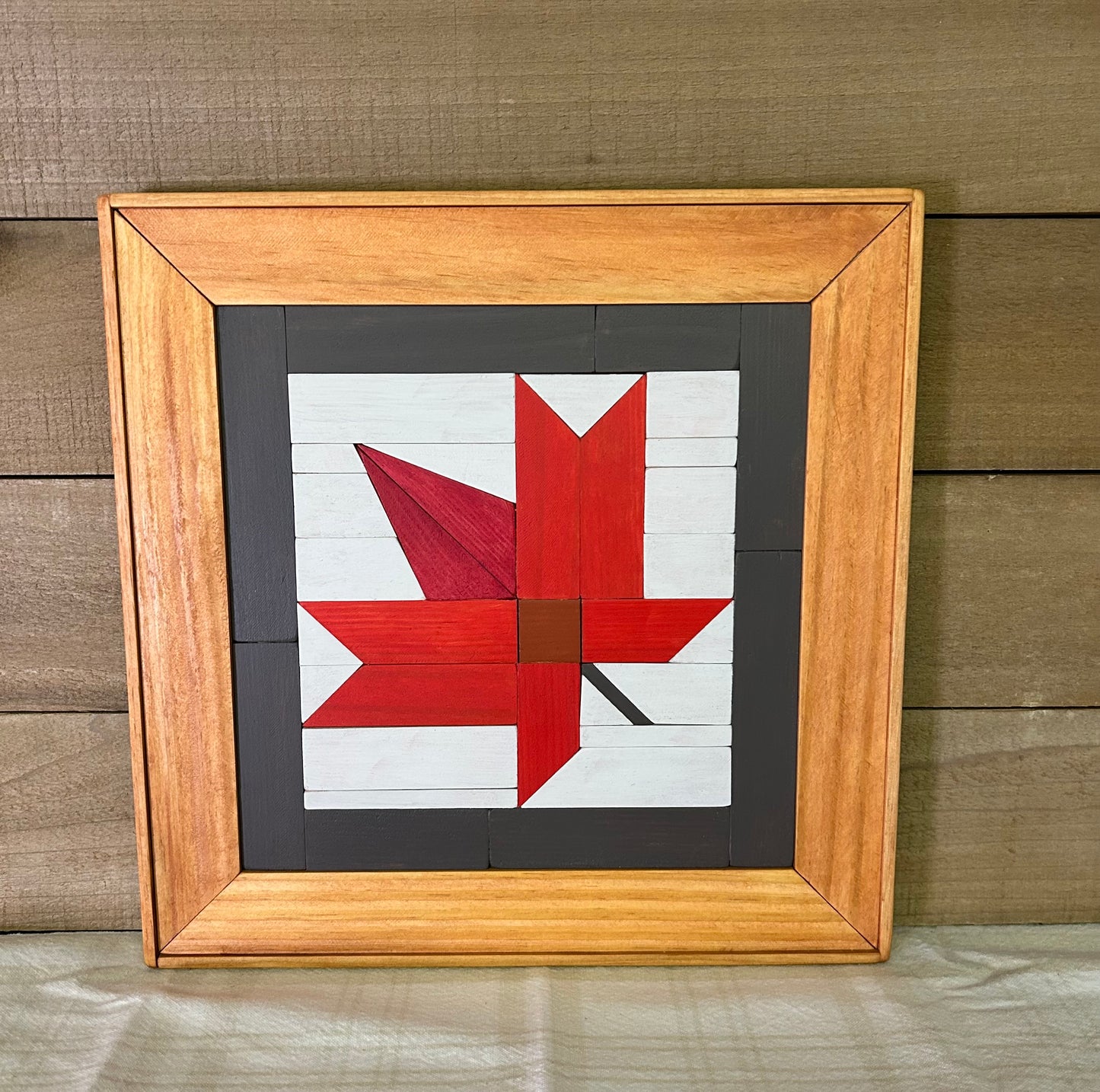 Autumn Maple Leaf Barn Quilt | Handmade Wood Fall Wall Decor