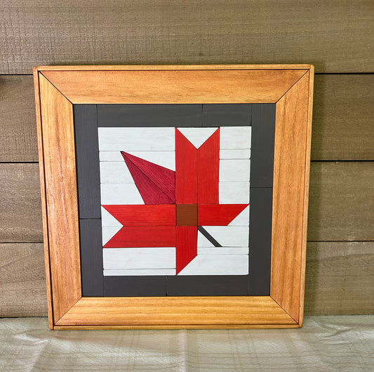 Autumn Maple Leaf Barn Quilt | Handmade Wood Fall Wall Decor