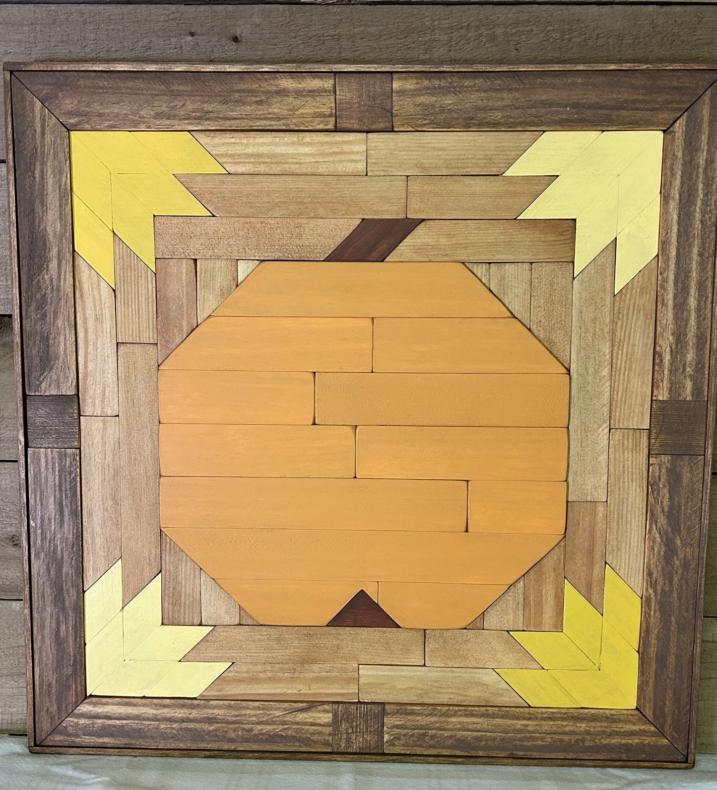 Pumpkin Barn Quilt | Handmade Wood Fall Farmhouse Wall Art