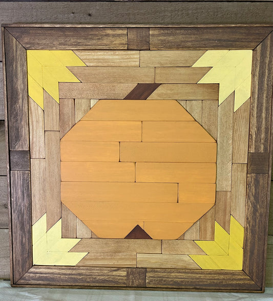 Pumpkin Barn Quilt | Handmade Wood Fall Farmhouse Wall Art