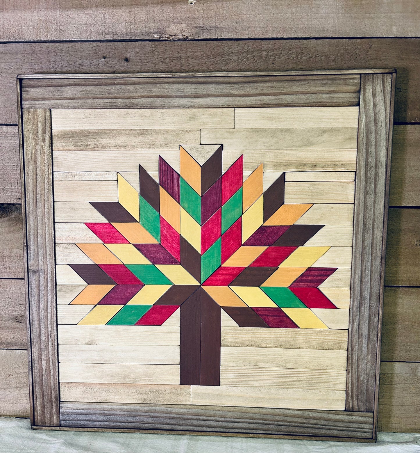 Tree of Life Barn Quilt | Handmade Autumn Wood Farmhouse Wall Art