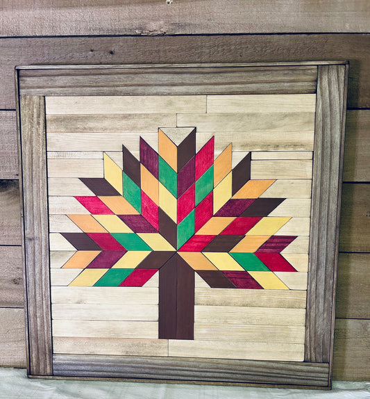 Tree of Life Barn Quilt | Handmade Autumn Wood Farmhouse Wall Art