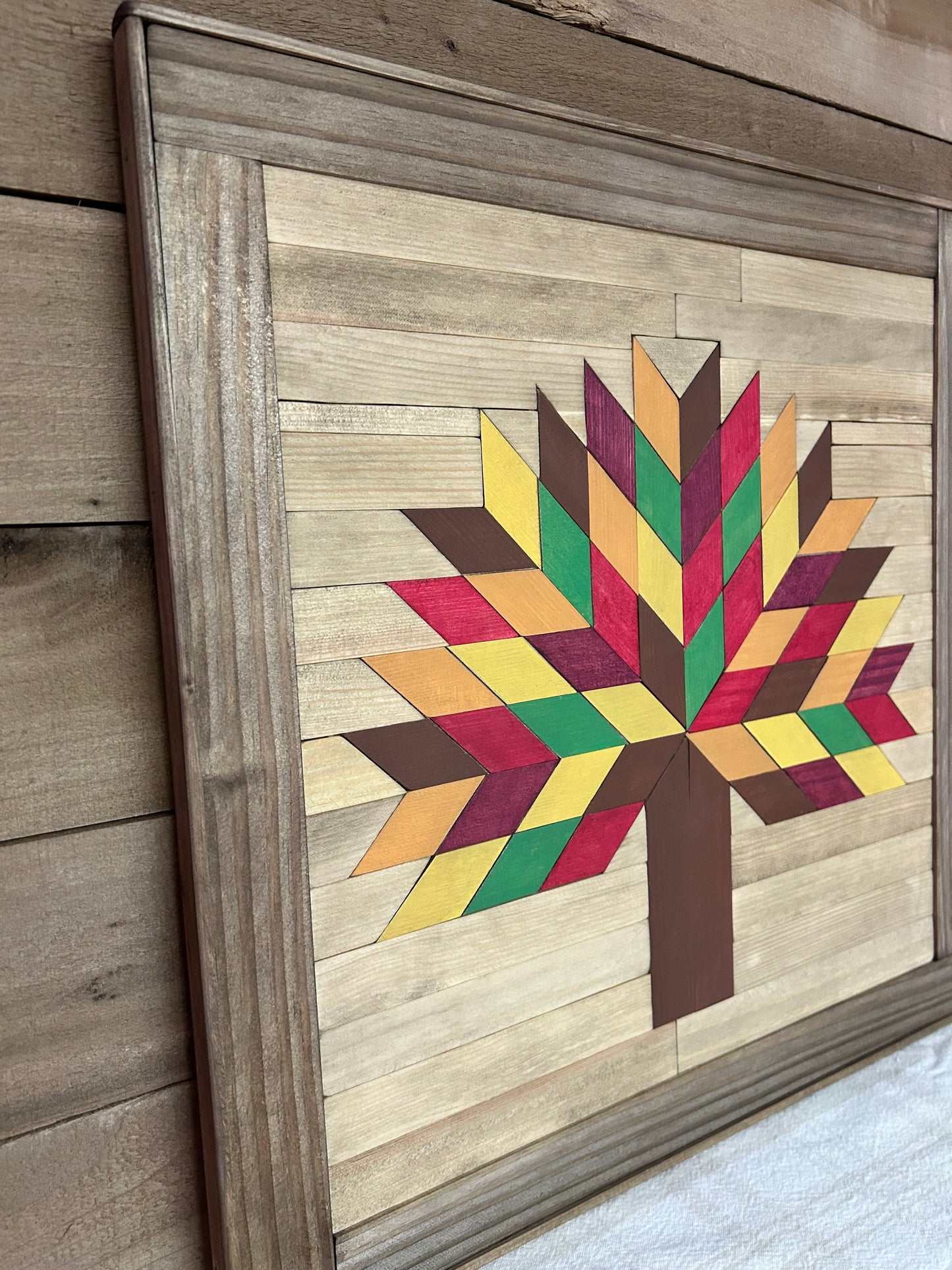 Tree of Life Barn Quilt | Handmade Autumn Wood Farmhouse Wall Art