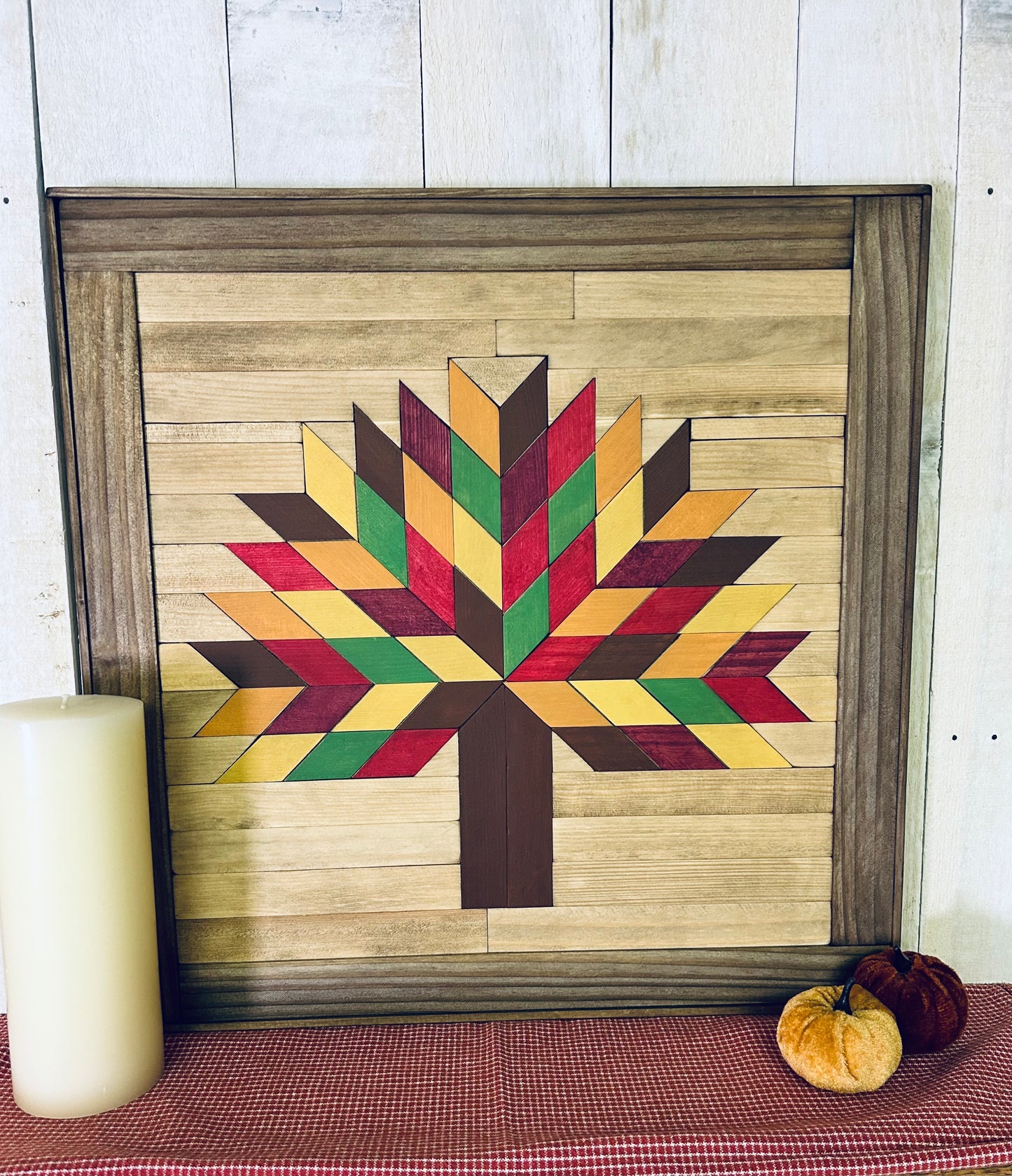 Tree of Life Barn Quilt | Handmade Autumn Wood Farmhouse Wall Art