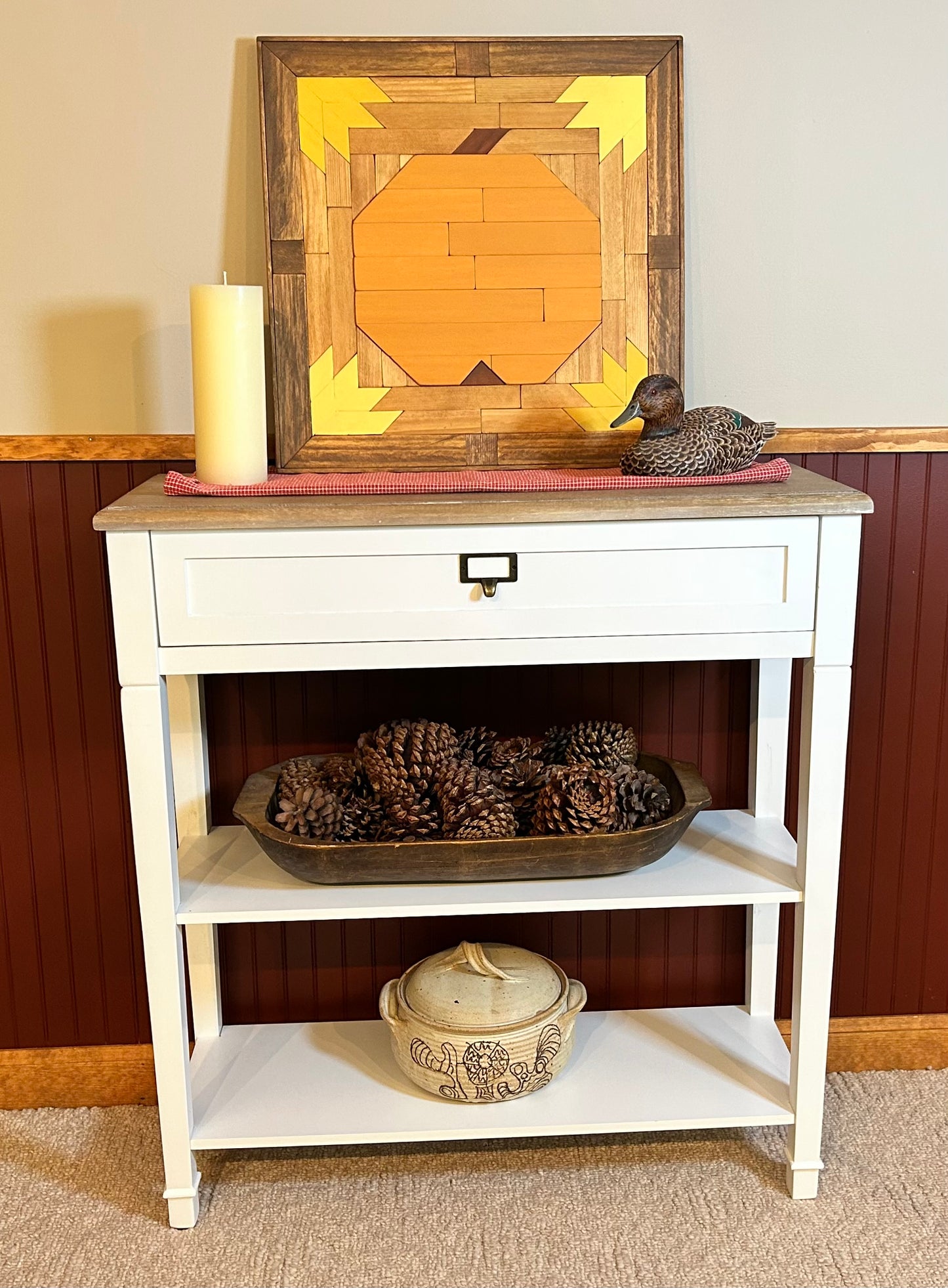 Pumpkin Barn Quilt | Handmade Wood Fall Farmhouse Wall Art