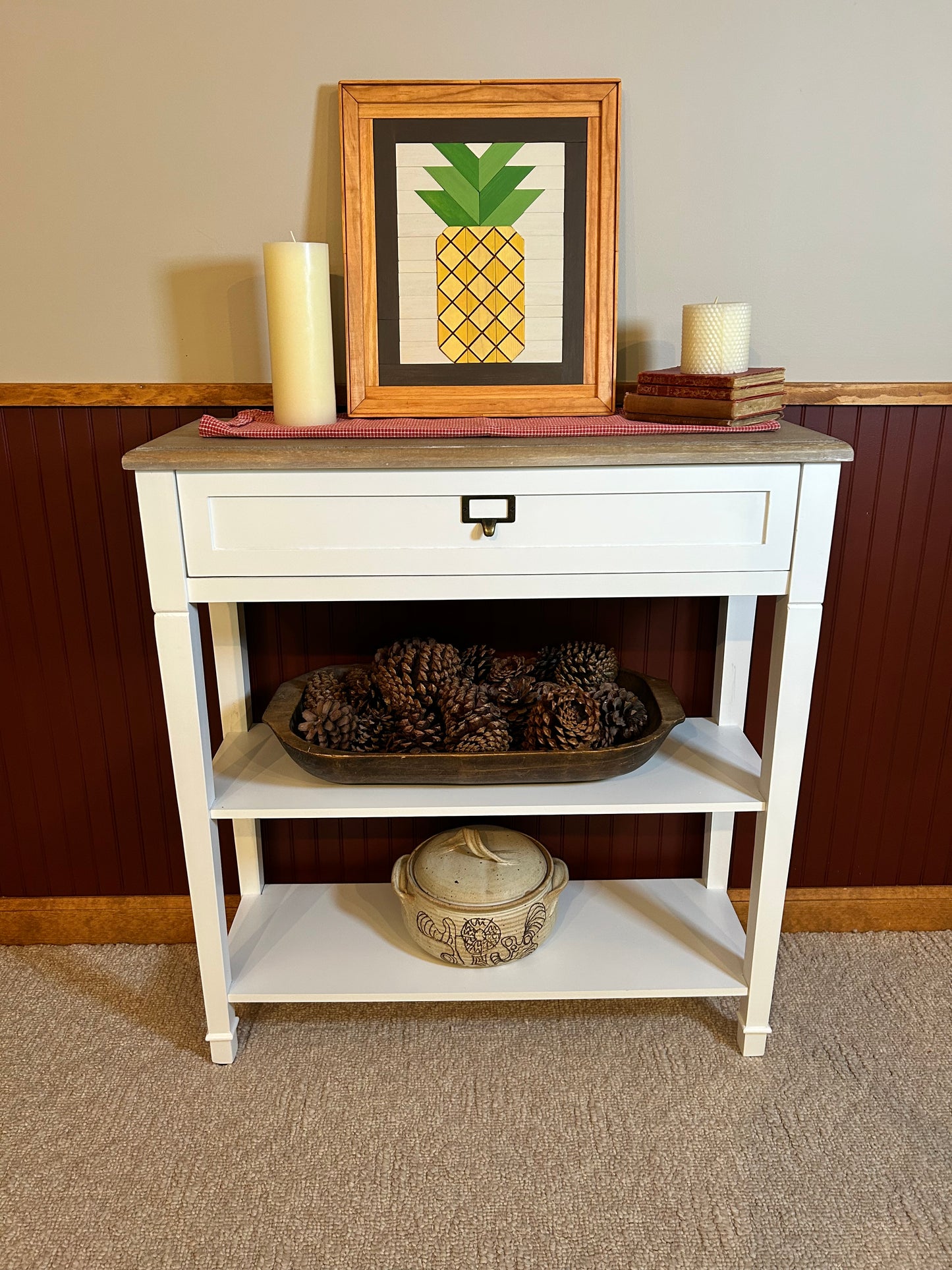 Pineapple Barn Quilt | Handmade Wood Farmhouse Welcome Wall Art