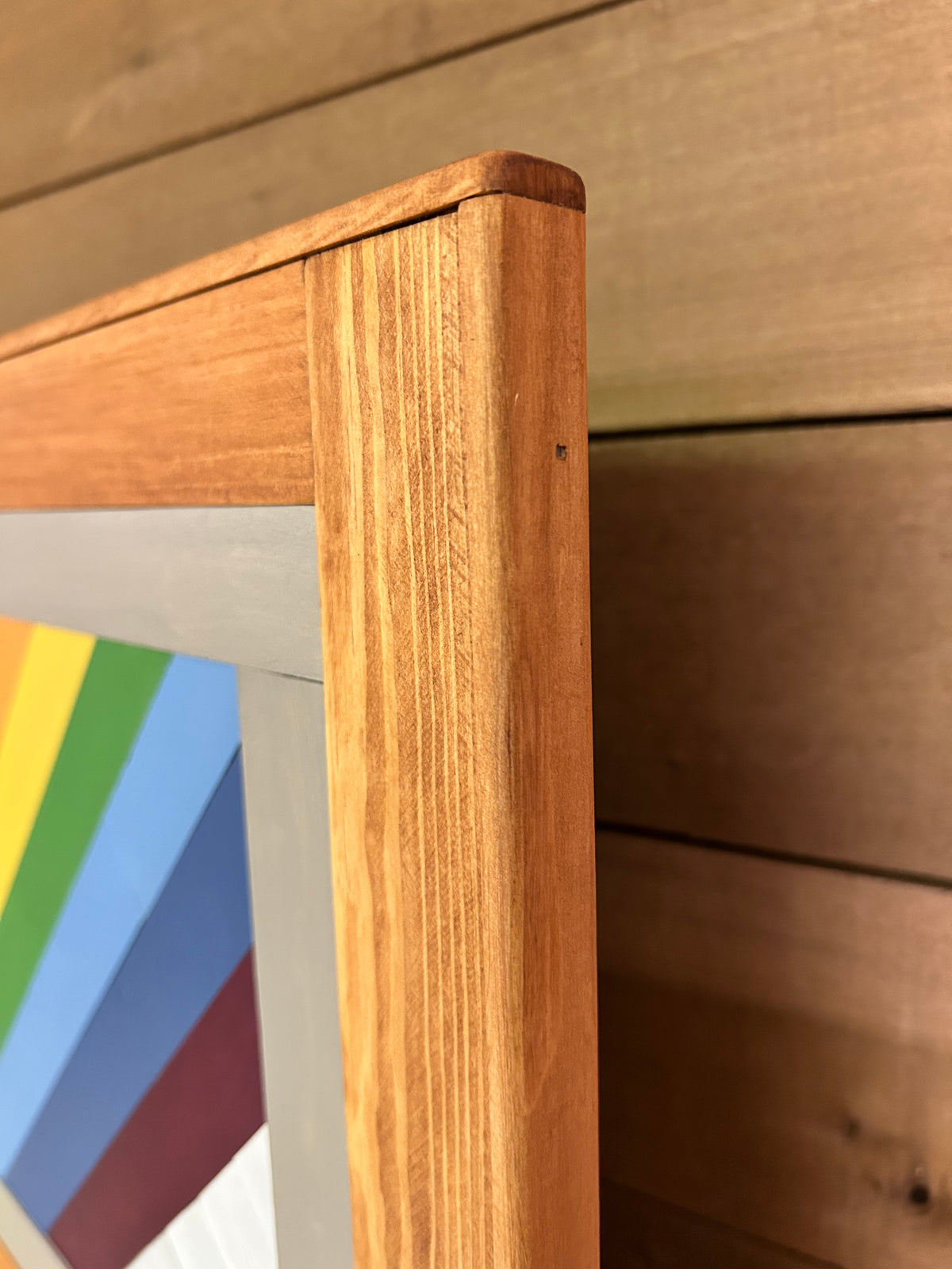 Rainbow Barn Quilt – Handmade Wooden Rainbow Wall Art